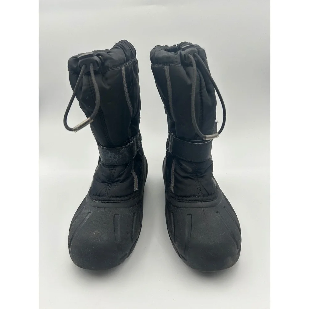 Sorel Yoot Pac Nylon Black Winter Snow Boots Kids Size 3 NY1965-016 Waterproof